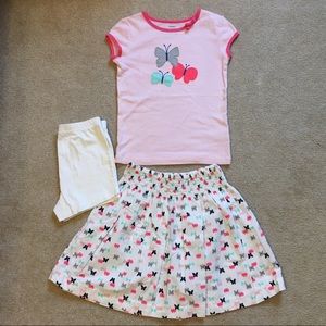 Carter’s size 6X  Butterfly 3 piece set